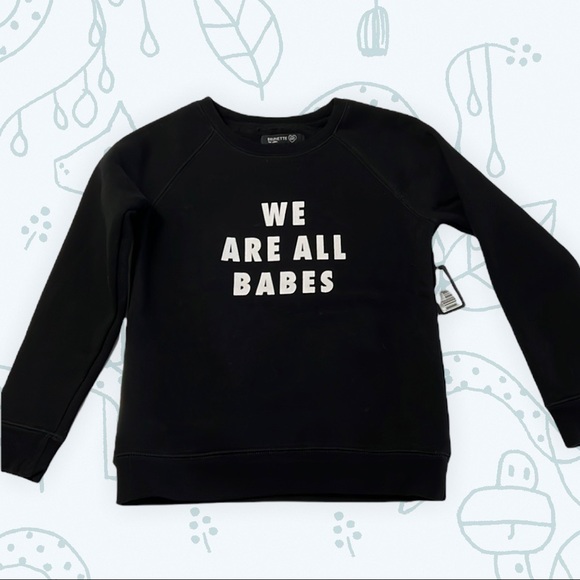 BRUNETTE THE LABEL: Kid Black Sweatshirt by Brunette The Label - Picture 1 of 6